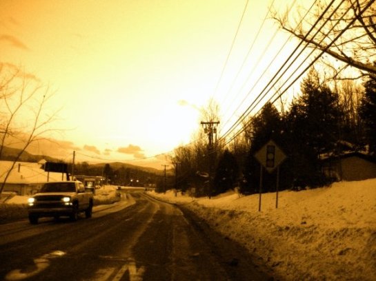 Snowy Vermont Road